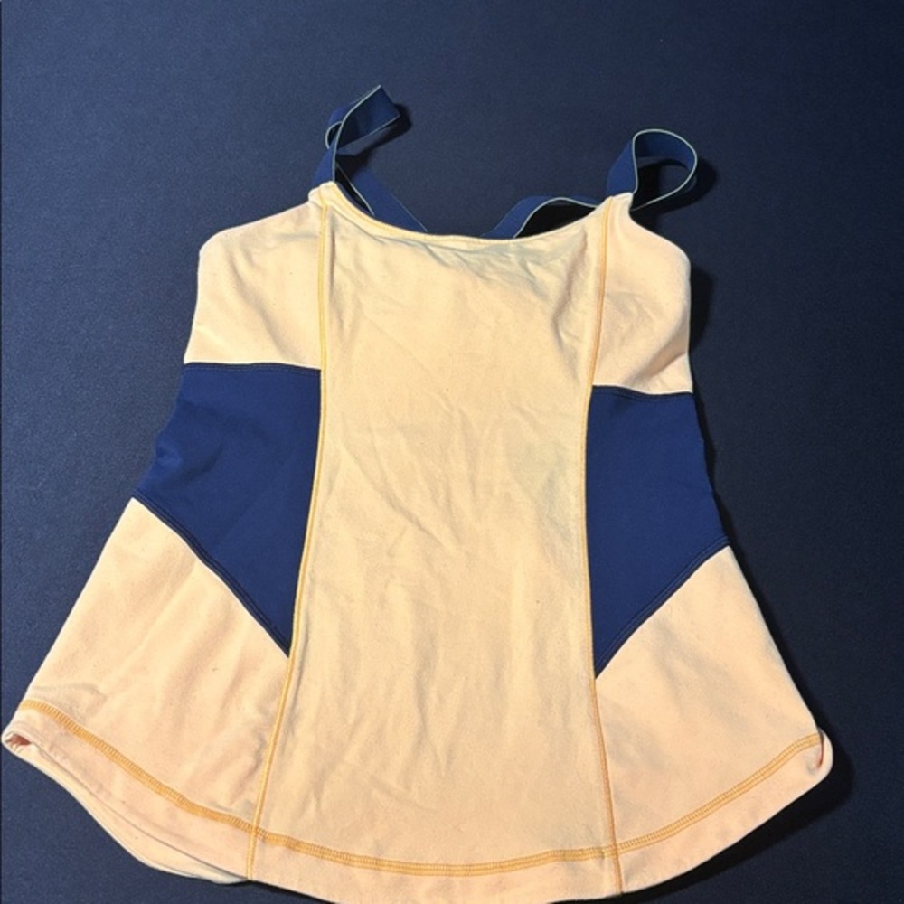 Lululemon yellow fitted tank top